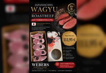 Japanisches Wagyu Roastbeef bei Webers Ölmühle in Mahlberg