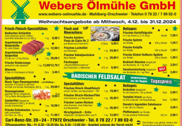 Aktuelles Angebot von Webers Ölmühle GmbH 