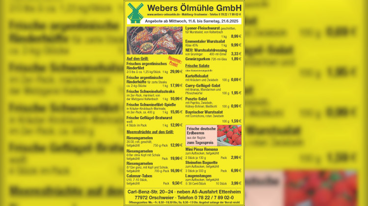 Aktuelles Angebot von Webers Ölmühle GmbH 