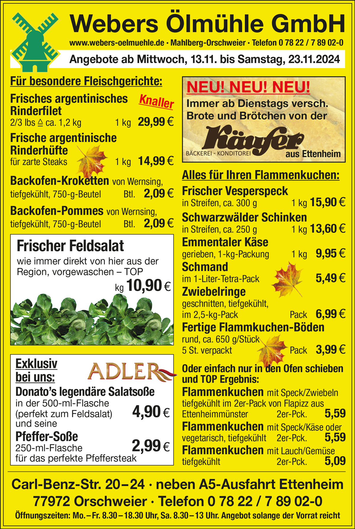 Wochenangebot Webers Ölmühle